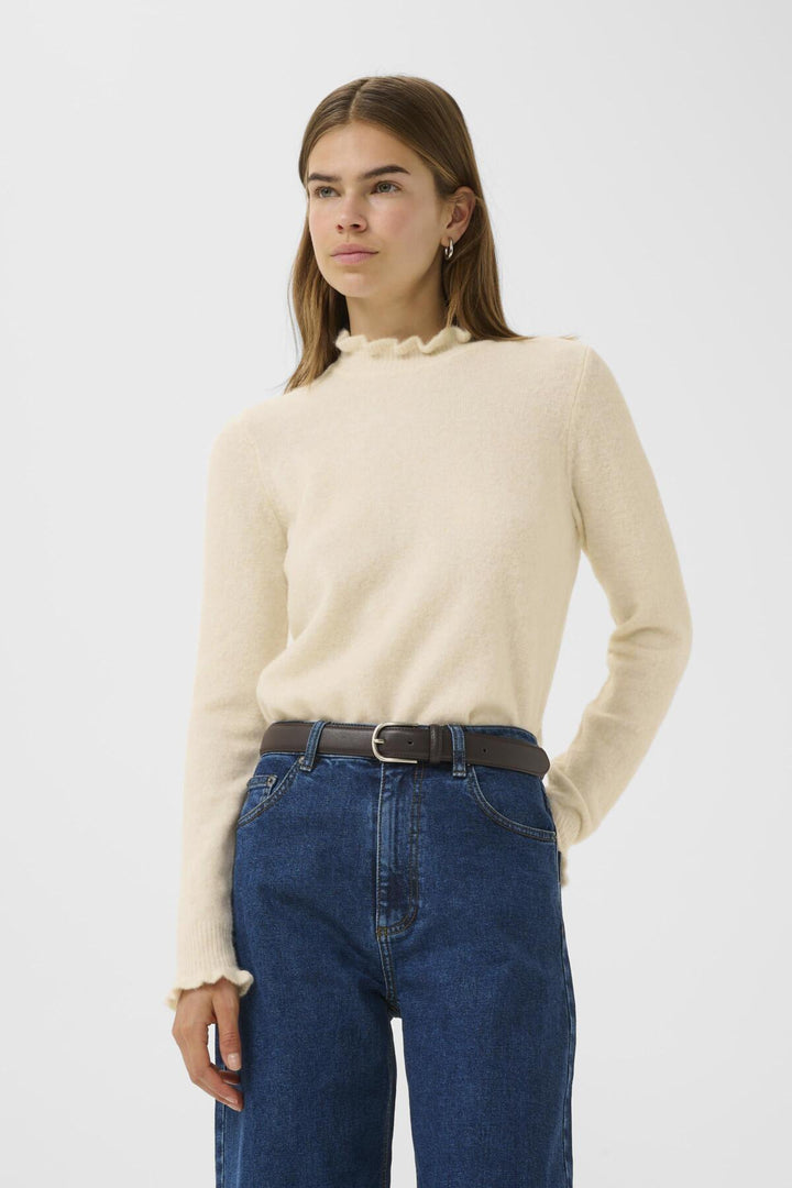 Guniiw Anaja Pullover Whisper White Melange | Genser | Smuk - Dameklær på nett