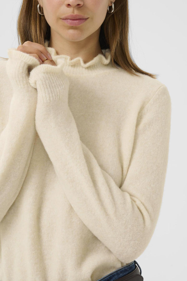Guniiw Anaja Pullover Whisper White Melange | Genser | Smuk - Dameklær på nett