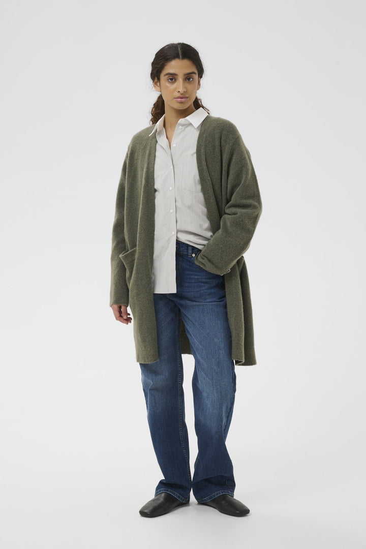 Guniiw Cardigan Mulled Basil Melange | Genser | Smuk