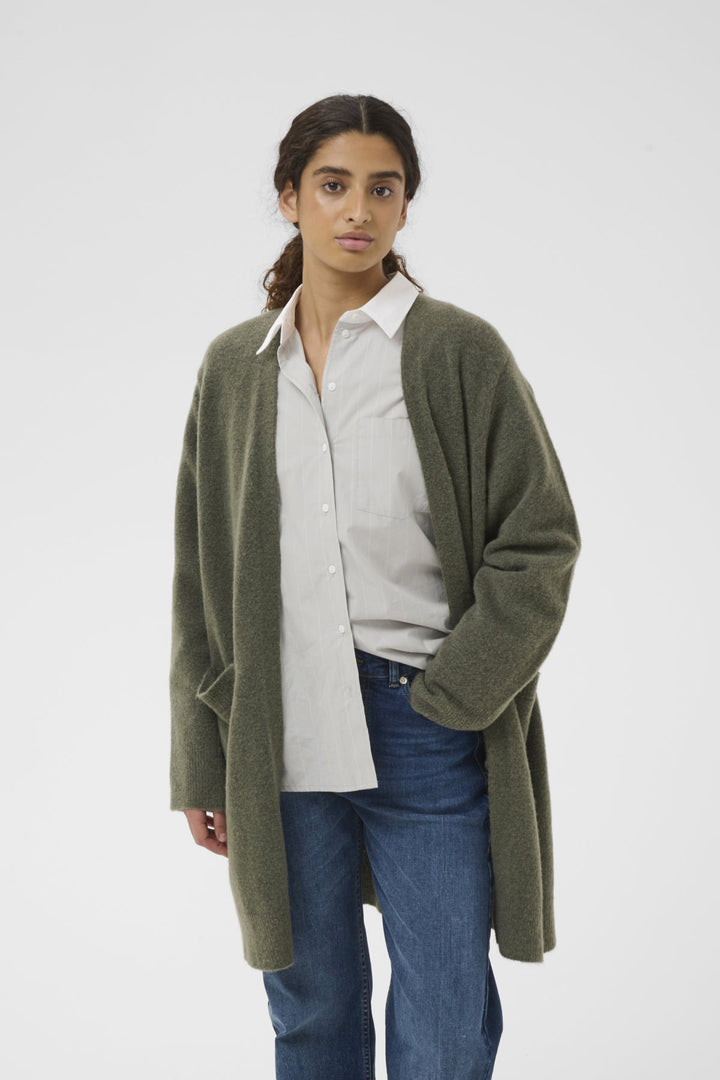 Guniiw Cardigan Mulled Basil Melange | Genser | Smuk