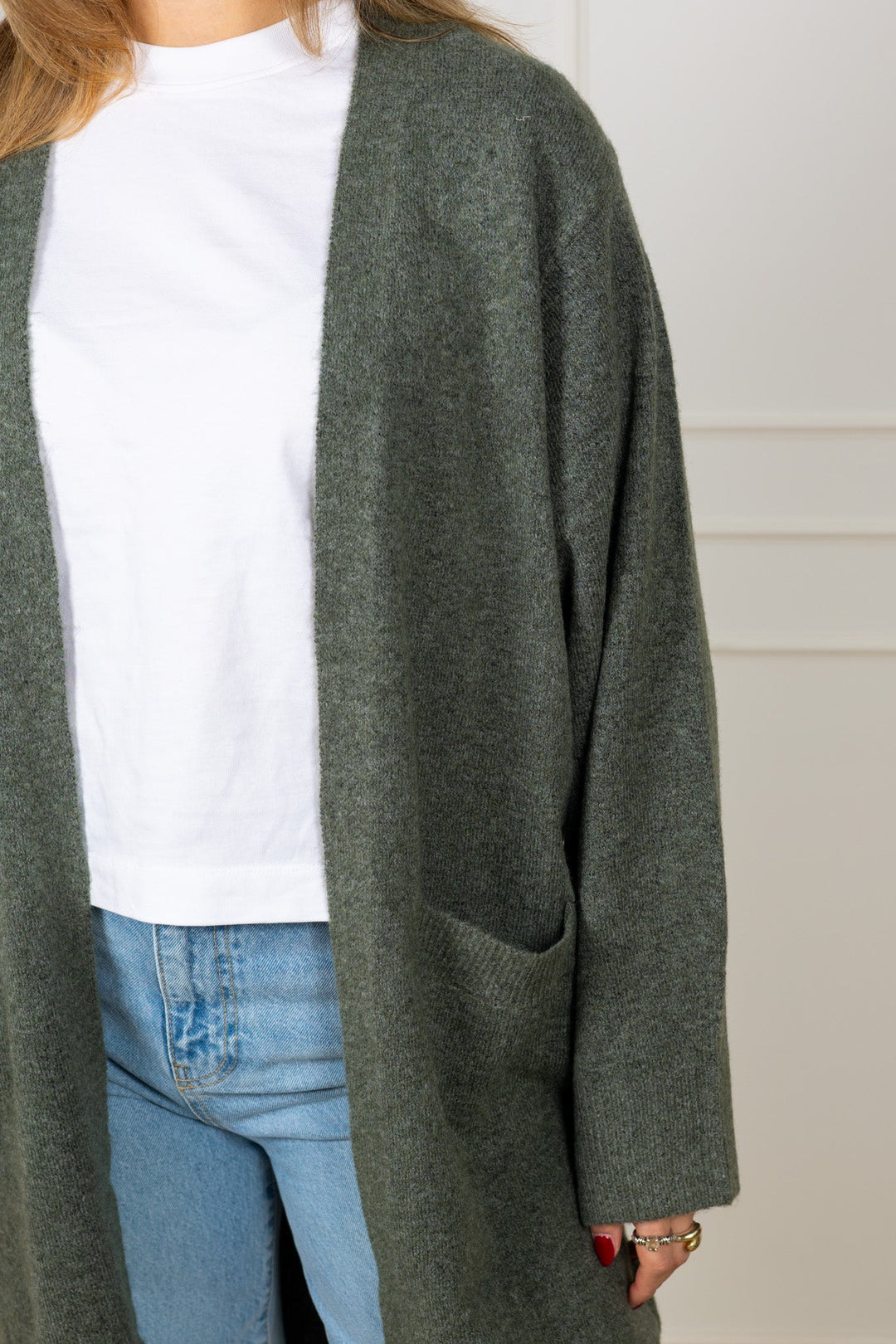 Guniiw Cardigan Mulled Basil Melange | Genser | Smuk