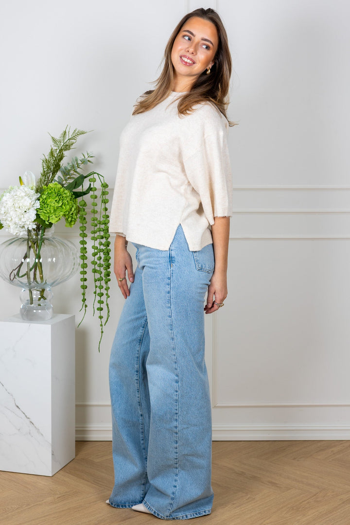 Guniiw Tee Whisper White Melange | Genser | Smuk