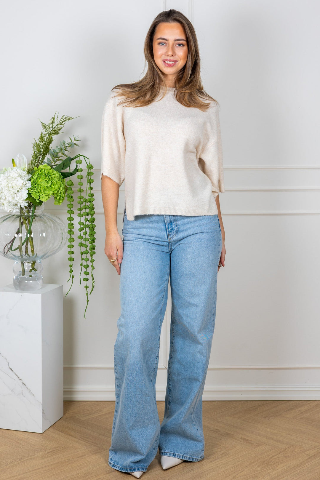 Guniiw Tee Whisper White Melange | Genser | Smuk
