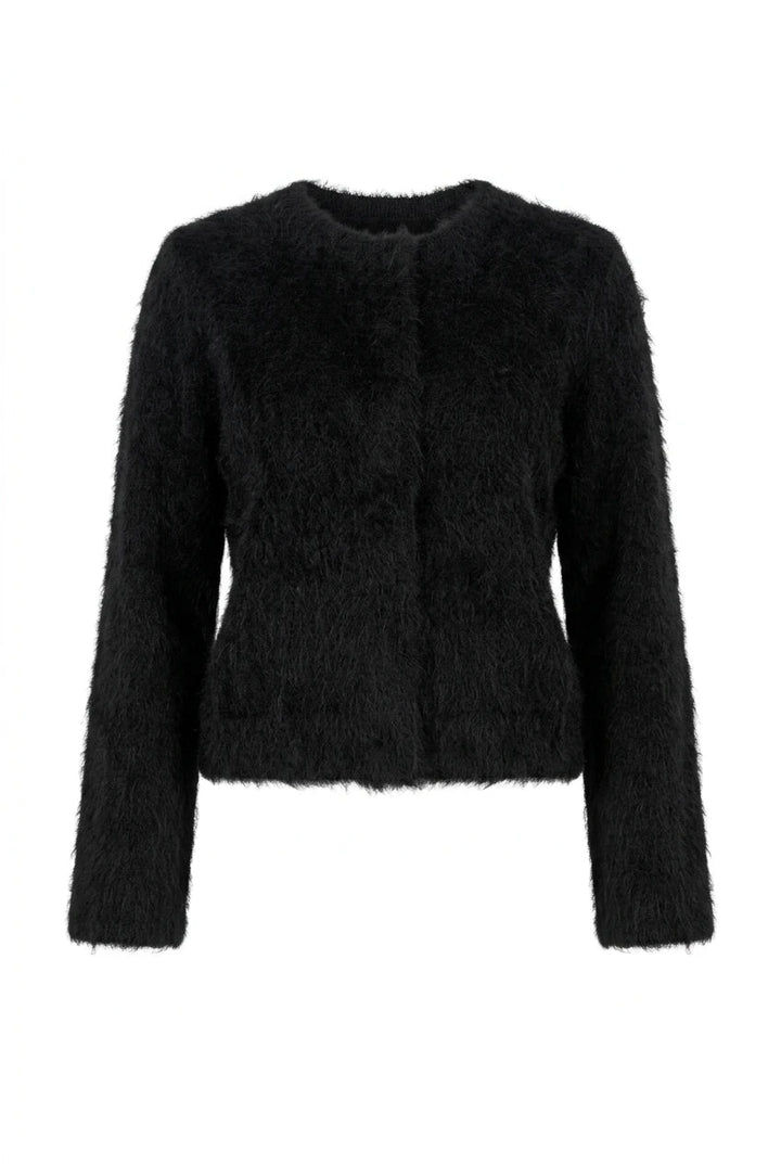 Hairy Knit Jacket Black | Yttertøy | Smuk