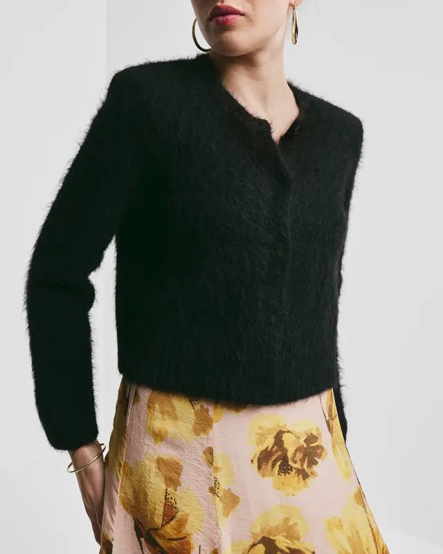 Hairy Knit Jacket Black | Genser | Smuk - Dameklær på nett