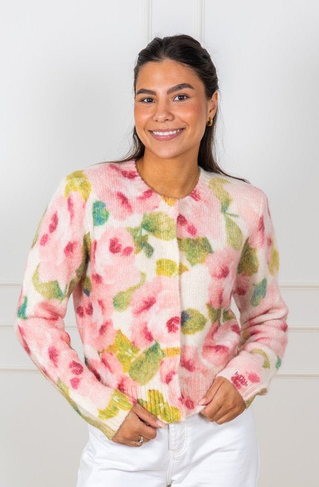 Hairy Knit Jacket Blush Rose | Genser | Smuk