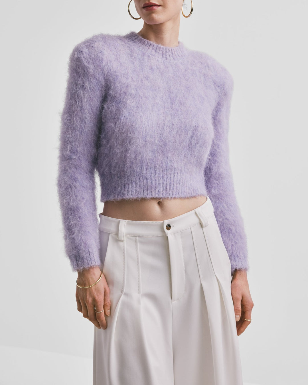 Hairy Knit Sweater Lilac | Genser | Smuk - Dameklær på nett