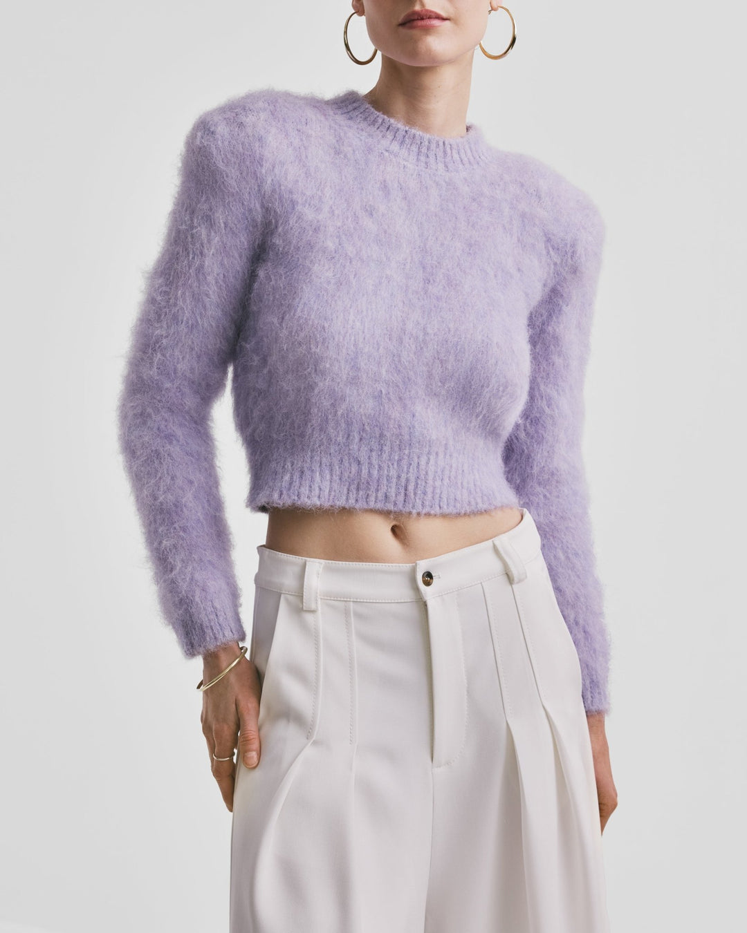 Hairy Knit Sweater Lilac | Genser | Smuk - Dameklær på nett