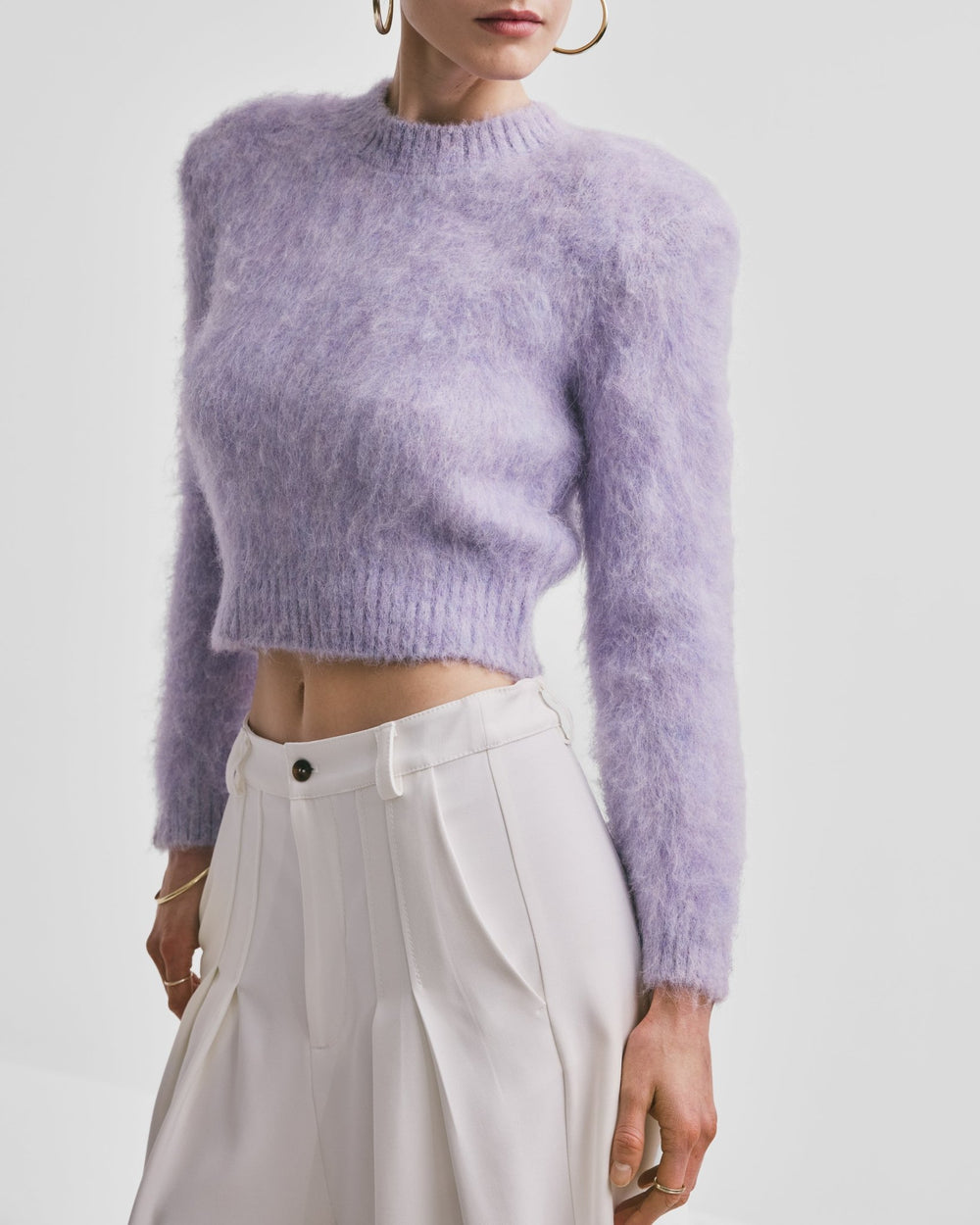 Hairy Knit Sweater Lilac | Genser | Smuk - Dameklær på nett