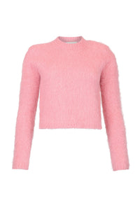 Hairy Knit Sweater Pink