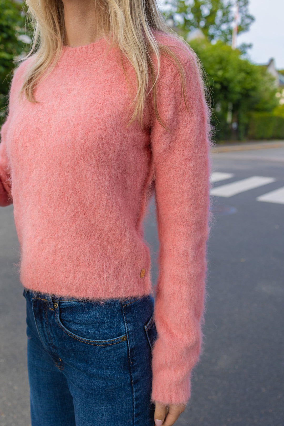 Hairy Knit Sweater Pink | Genser | Smuk
