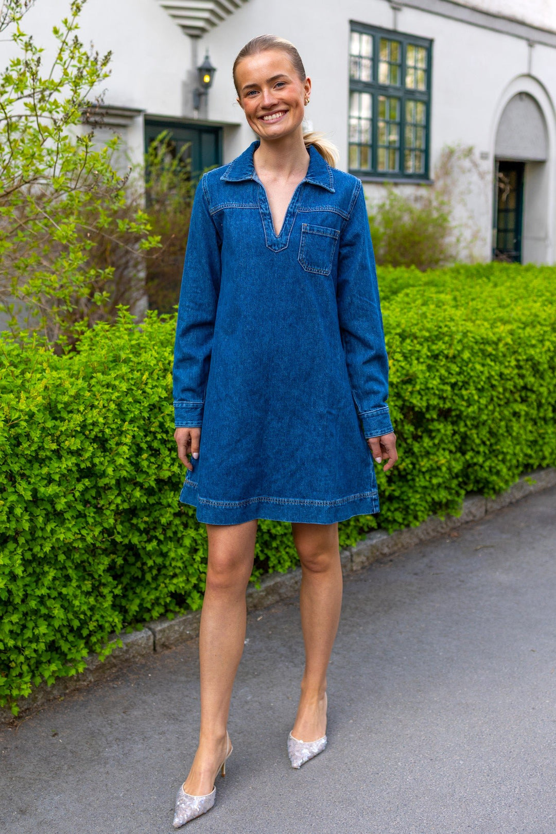 Haley Dress Mid Blue | Kjoler | Smuk