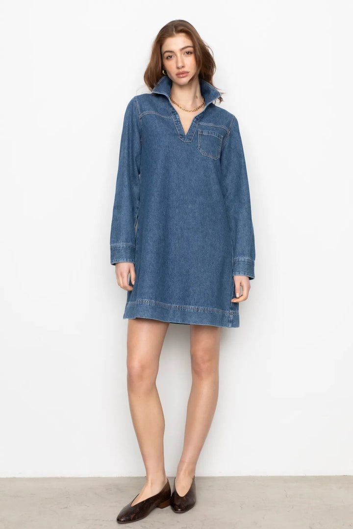 Haley Dress Mid Blue | Kjoler | Smuk