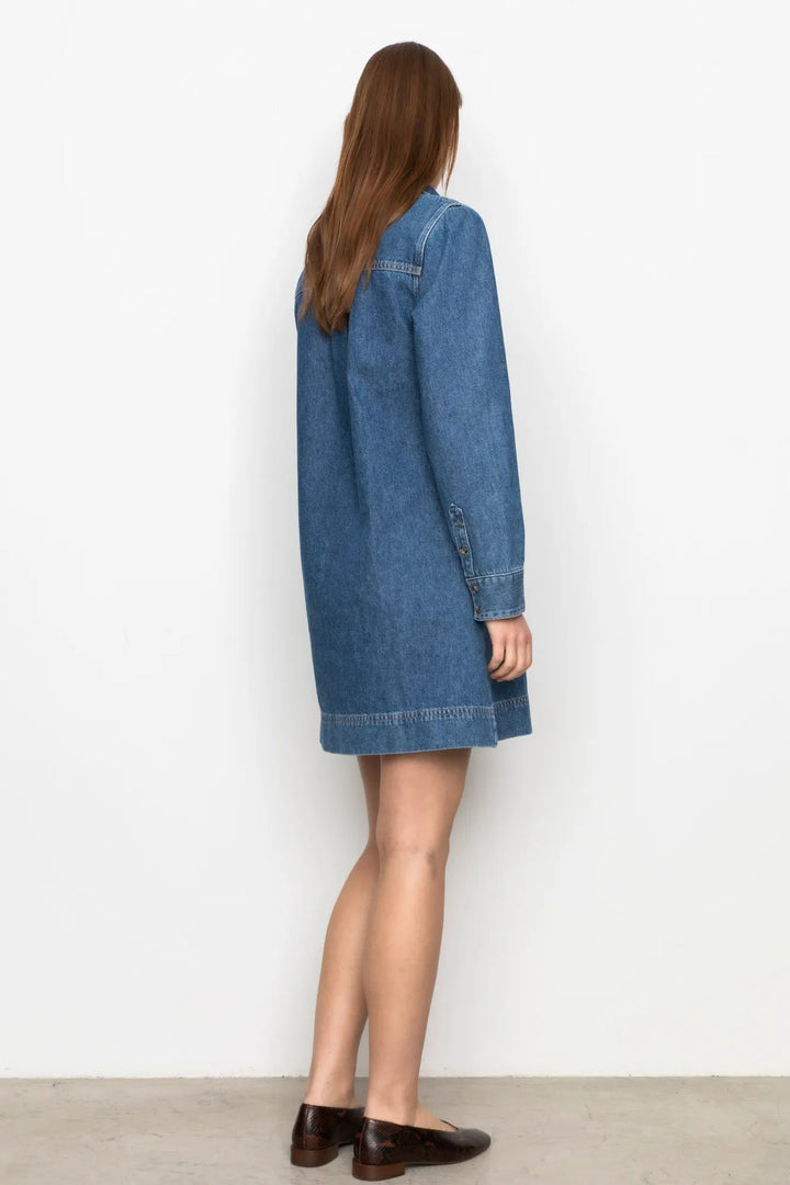 Haley Dress Mid Blue | Kjoler | Smuk