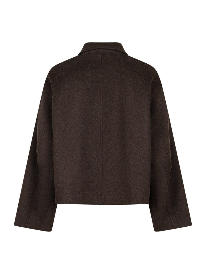 Hamra Wool Jacket Chocolate Brown | Yttertøy | Smuk - Dameklær på nett