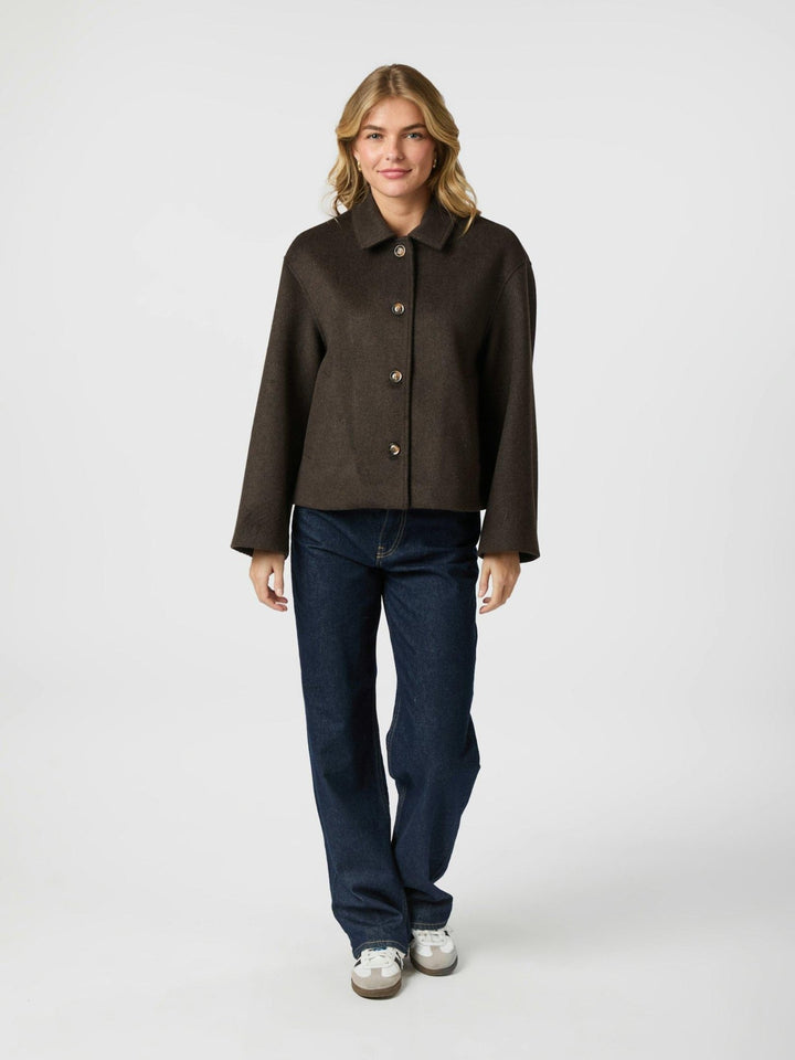 Hamra Wool Jacket Chocolate Brown | Yttertøy | Smuk - Dameklær på nett