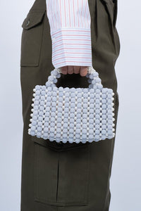 Handmade Pearl Bag Blue