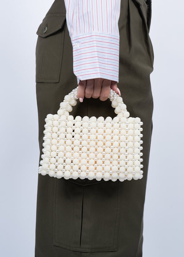 Handmade Pearl Bag White | Vesker | Smuk