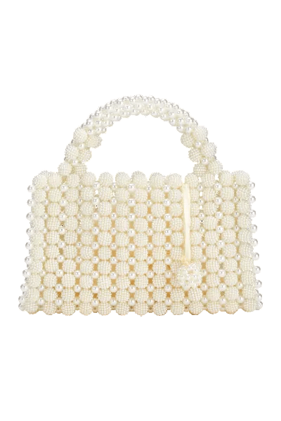 Handmade Pearl Bag White | Vesker | Smuk