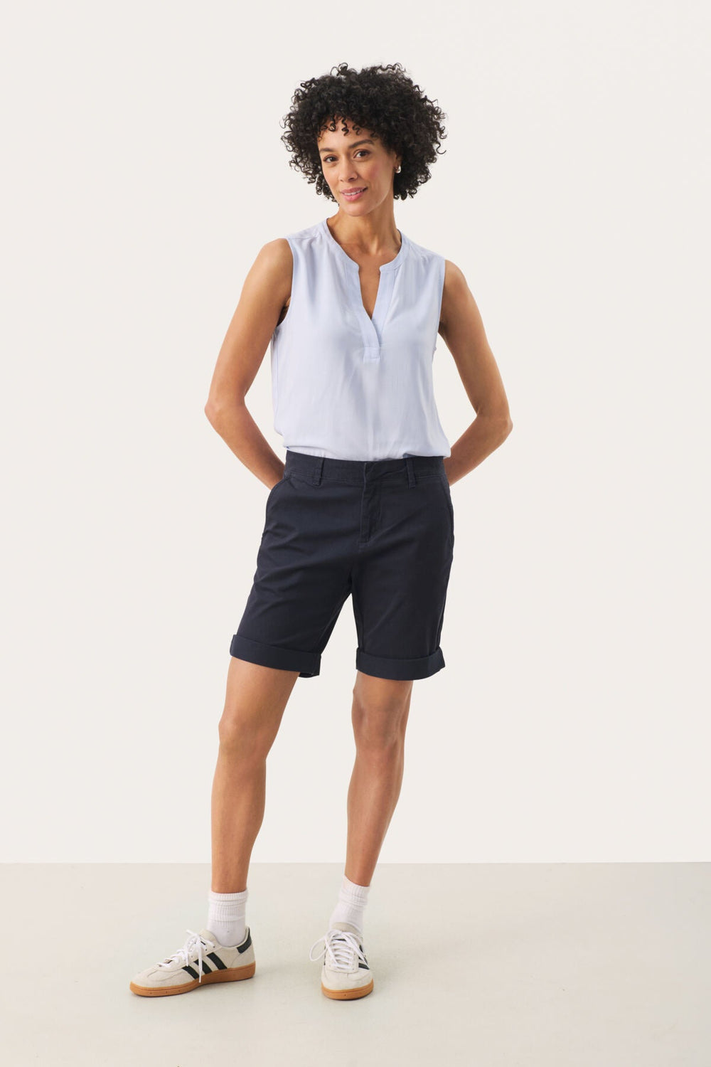 Hanijanpw Shorts Dark Navy | Shorts | Smuk - Dameklær på nett
