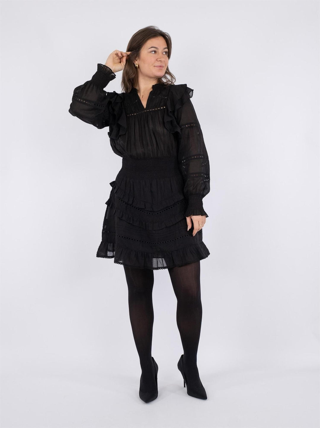 Harmoni S Voile Dress Black | Kjoler | Smuk - Dameklær på nett