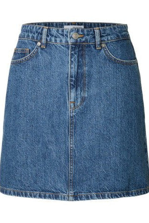 Harper Hw Short Skirt Medium Blue Denim | Skjørt | Smuk - Dameklær på nett
