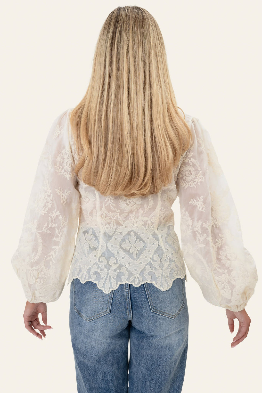 Hazel Shirt White Embroidery | Skjorter og bluser | Smuk