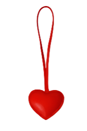 Heart Bag Charm Red | Accessories | Smuk - Dameklær på nett