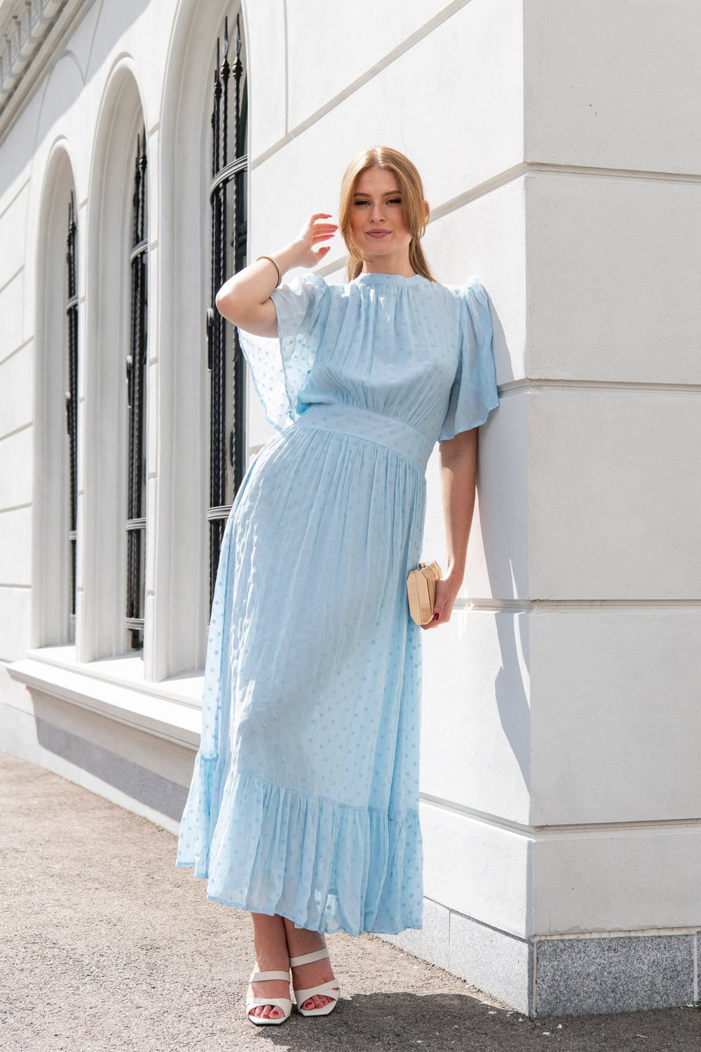 Heena Dress Blue Georgette | Kjoler | Smuk - Dameklær på nett