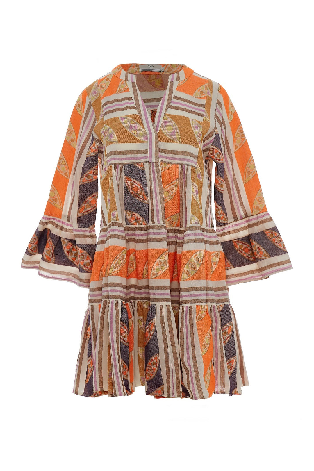 Hermosa Short Dress Orange Lilac | Kjoler | Smuk - Dameklær på nett