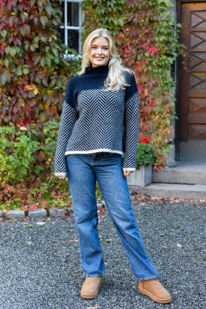 Herrin Knit T - Neck Vulcan | Genser | Smuk - Dameklær på nett