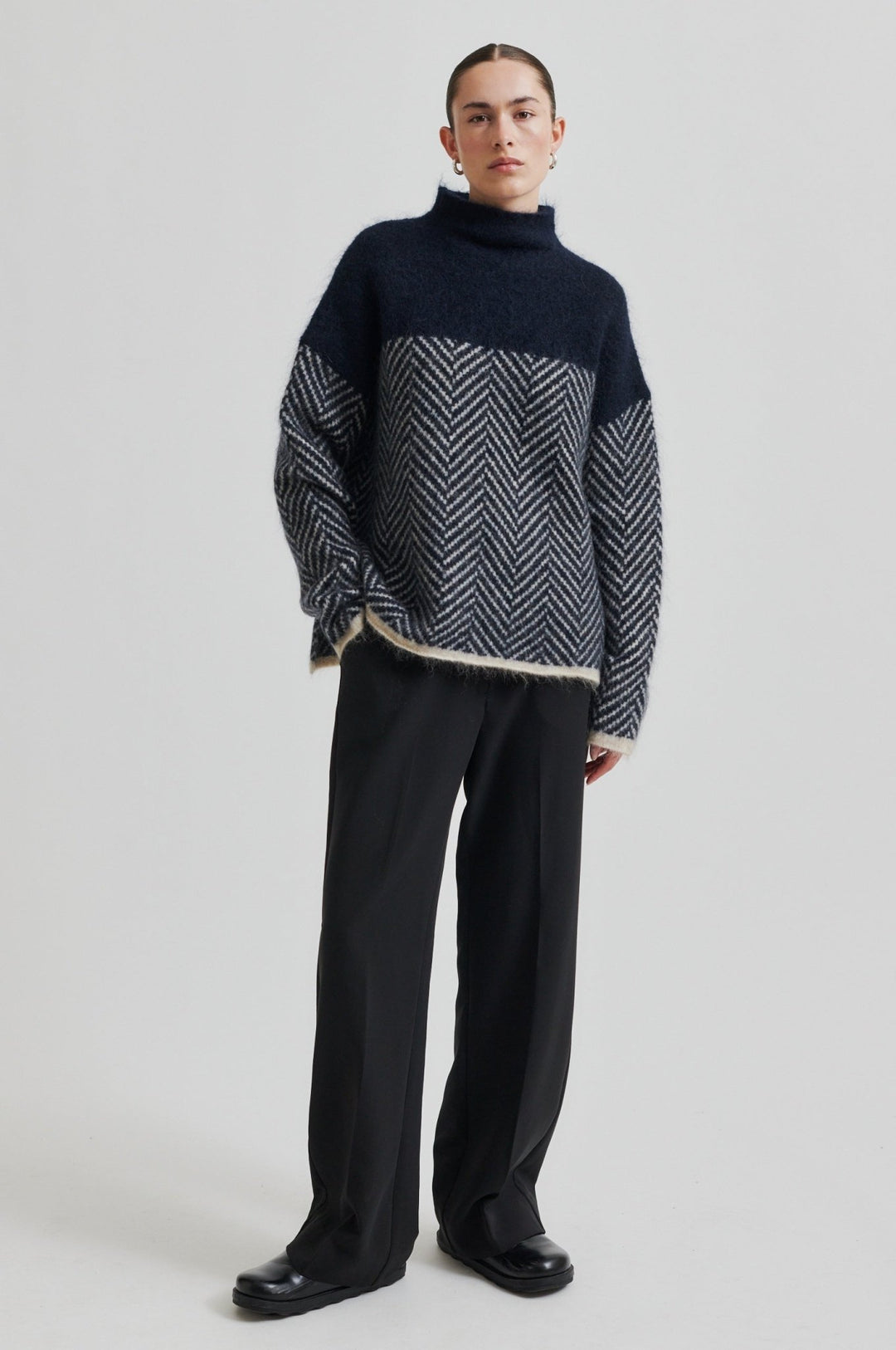 Herrin Knit T - Neck Vulcan | Genser | Smuk - Dameklær på nett