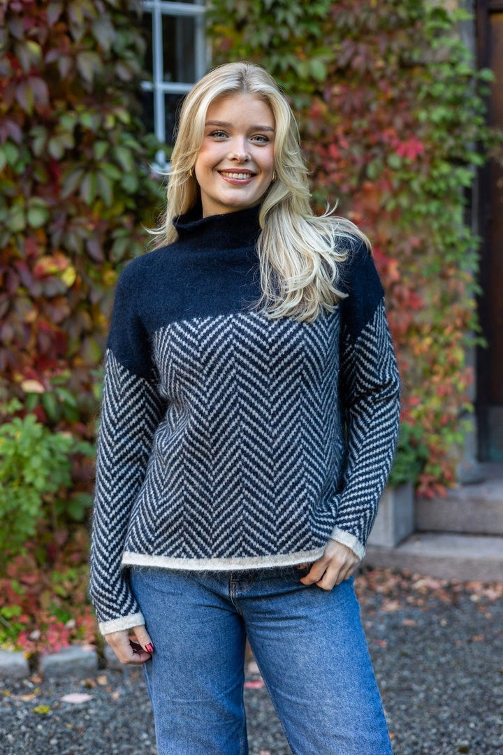 Herrin Knit T - Neck Vulcan | Genser | Smuk - Dameklær på nett