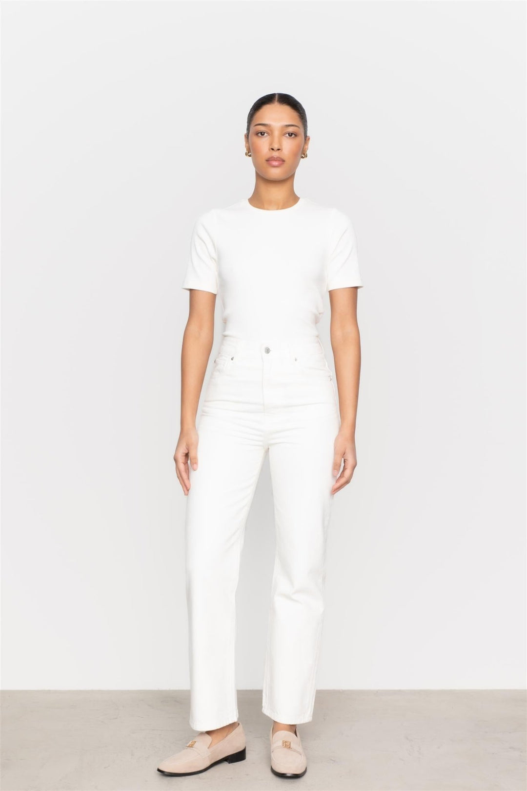 Holly Jeans White | Bukser | Smuk - Dameklær på nett