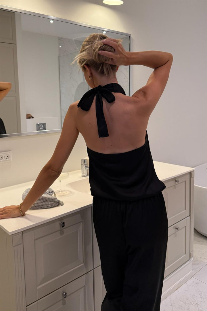 Holly Wrap Top Black | Topper | Smuk