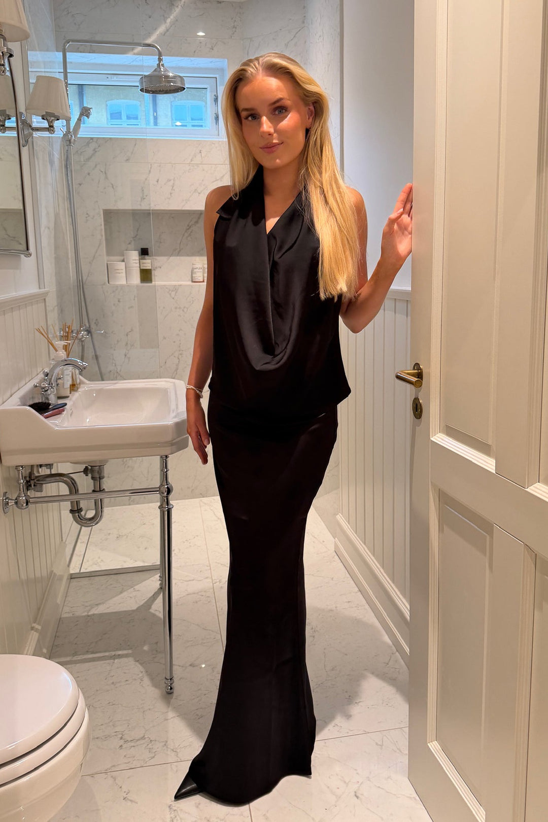 Holly Wrap Top Black | Topper | Smuk