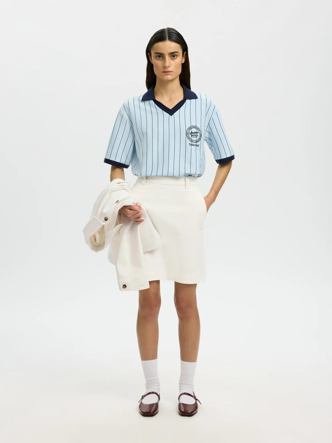 Hotel Amour Mw Midi Skirt Egret | Skjørt | Smuk