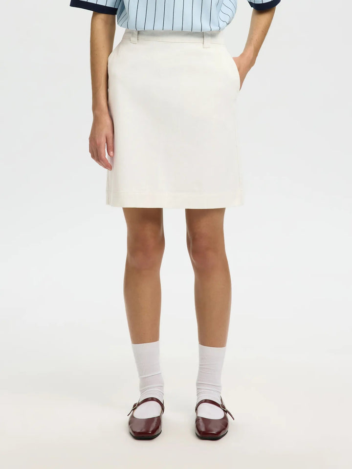 Hotel Amour Mw Midi Skirt Egret | Skjørt | Smuk