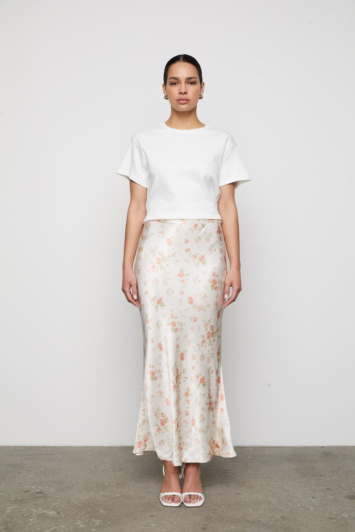 Hyro Skirt Peachy Rose Print | Skjørt | Smuk - Dameklær på nett