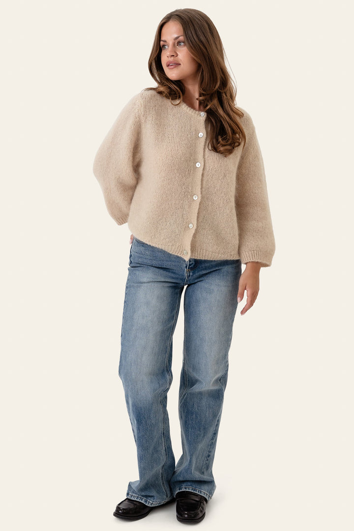 Ida 3/4 Cardigan Beige | Genser | Smuk