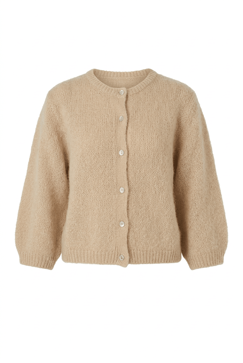 Ida 3/4 Cardigan Beige | Genser | Smuk