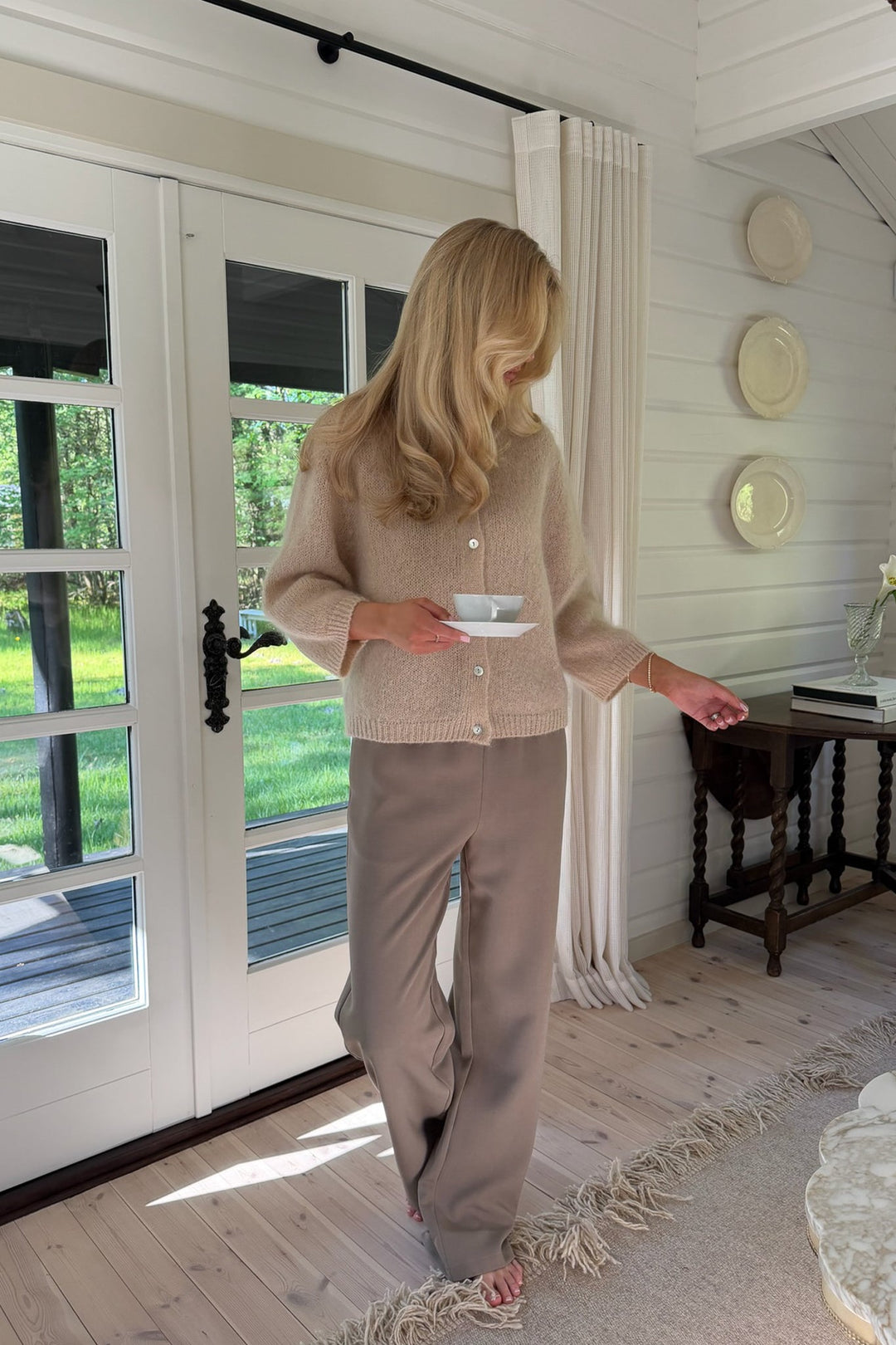 Ida 3/4 Cardigan Beige | Genser | Smuk