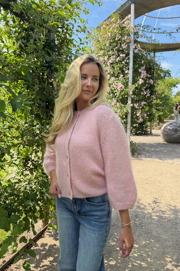 Ida 3/4 Cardigan Light Pink | Genser | Smuk