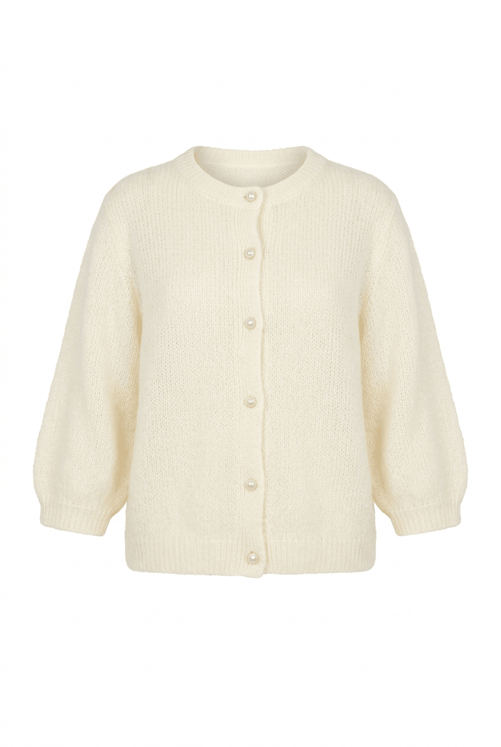 Ida 3/4 Cardigan White | Genser | Smuk