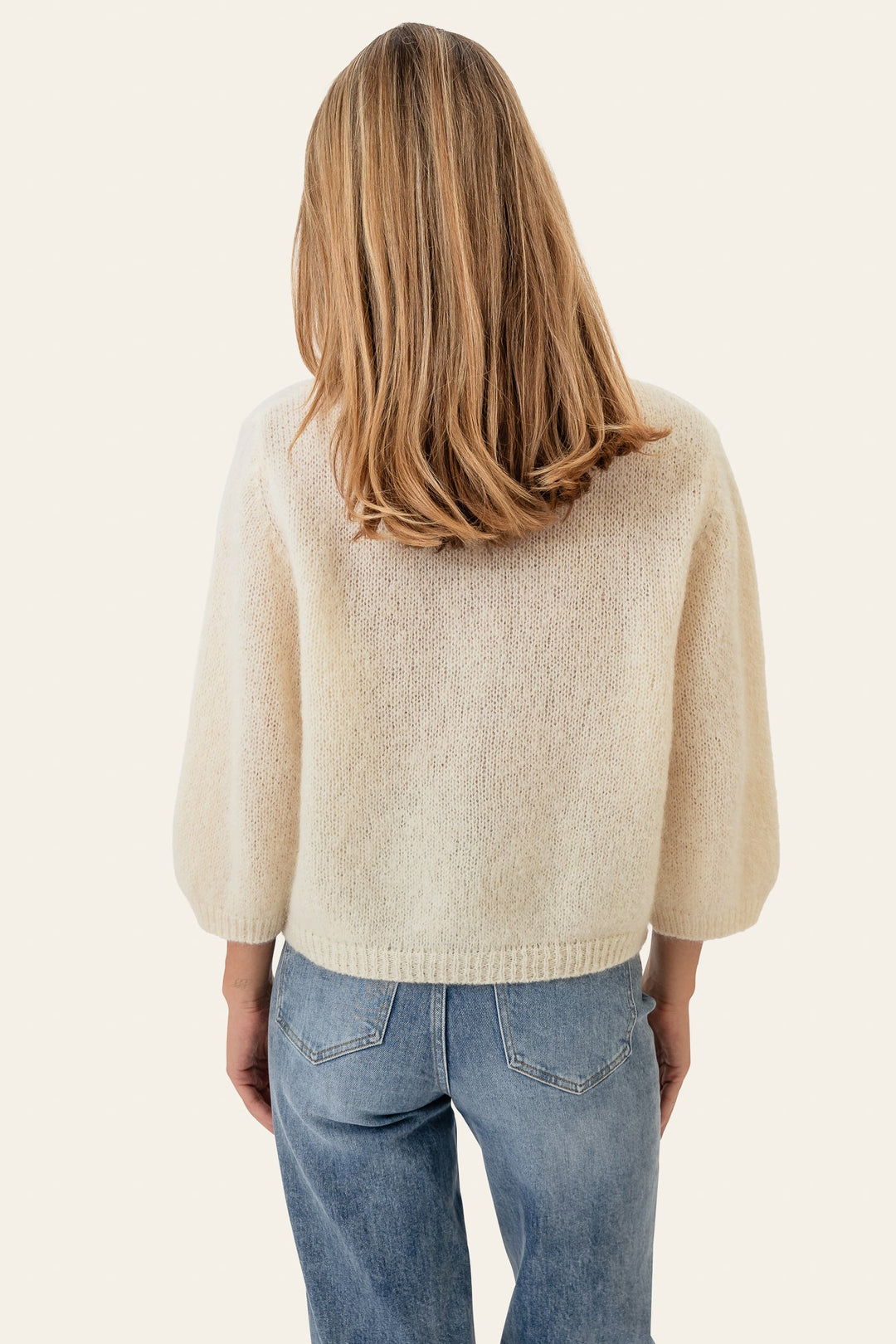 Ida 3/4 Cardigan White | Genser | Smuk