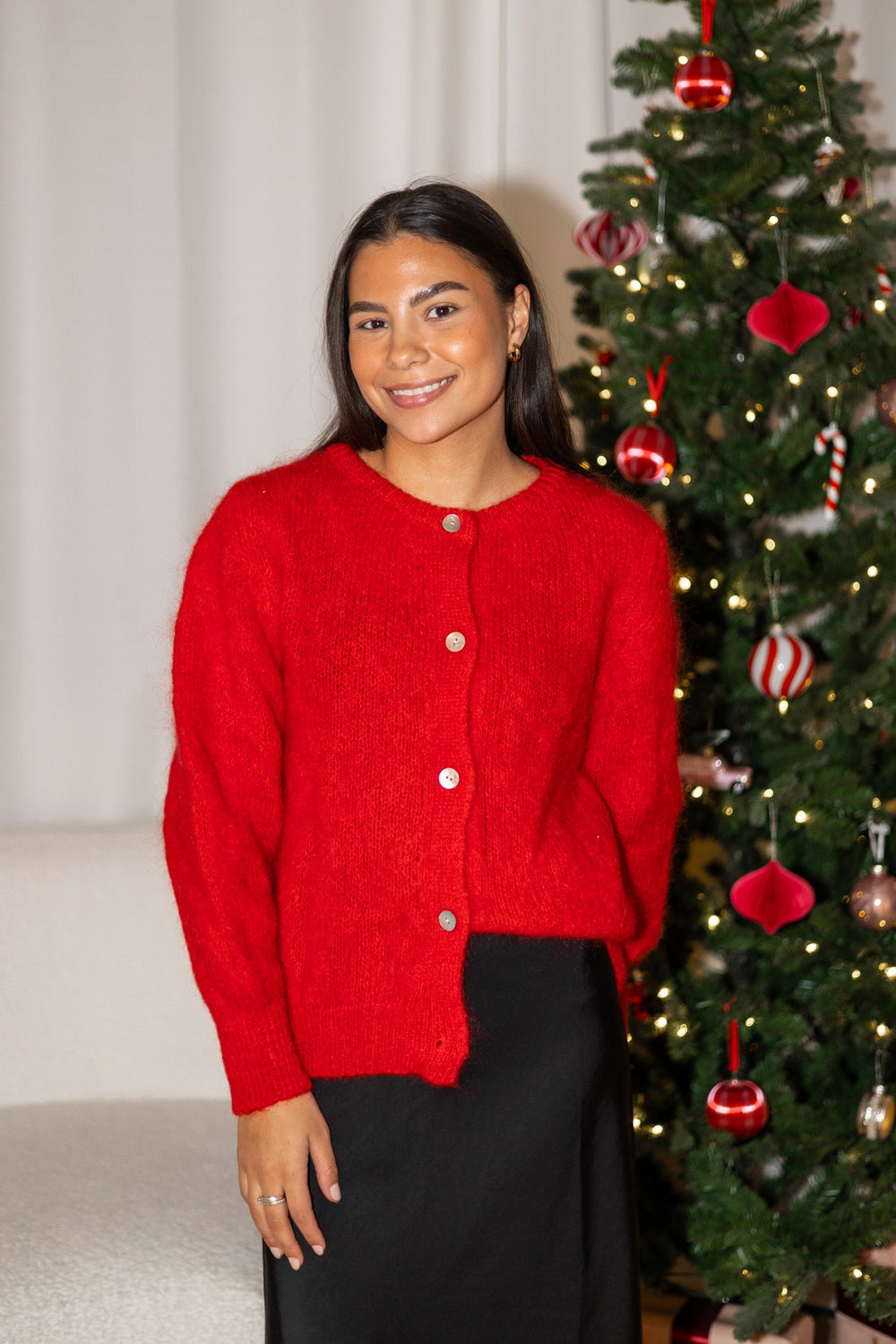 Ida Cardigan Red | Genser | Smuk