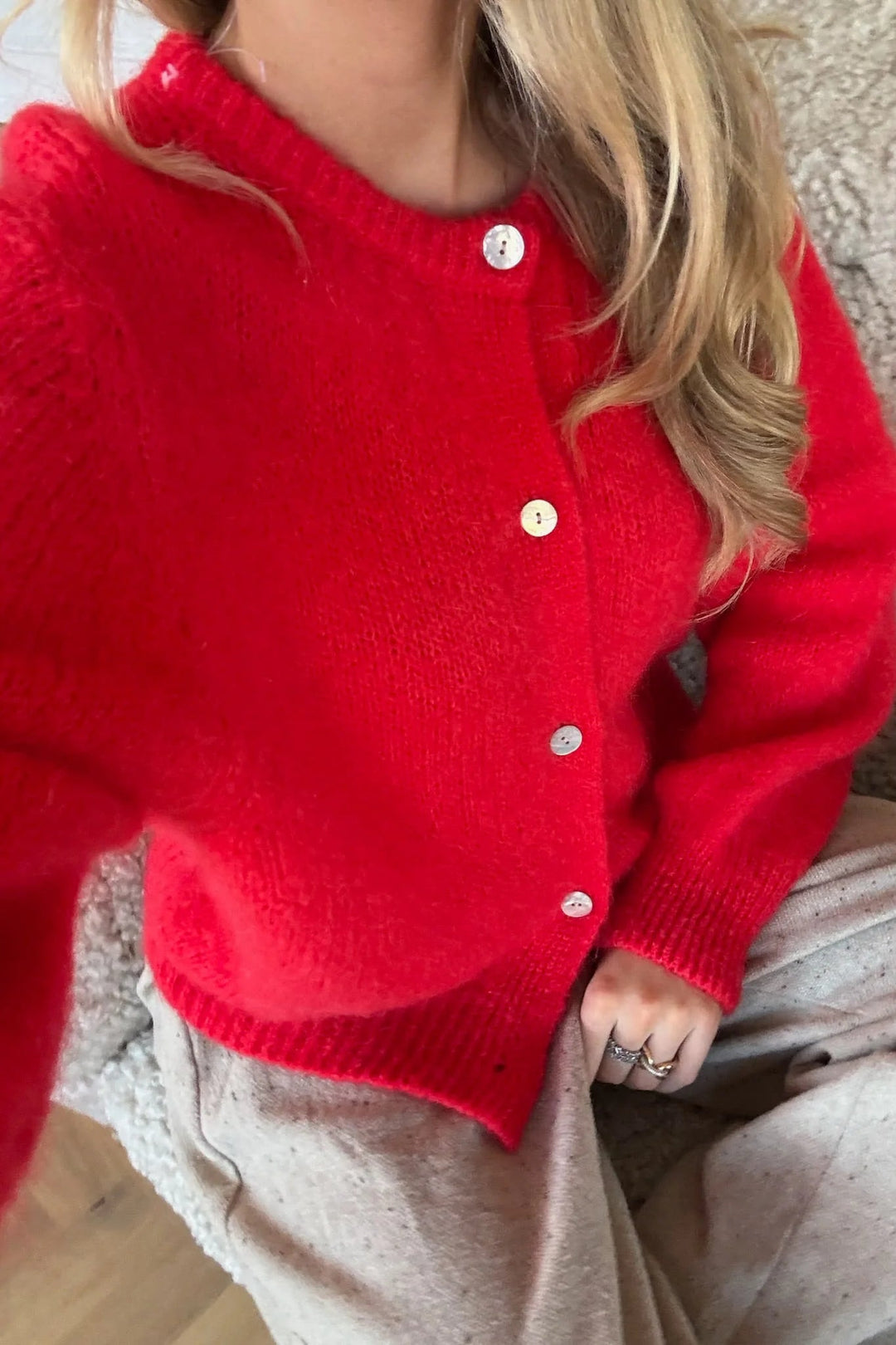 Ida Cardigan Red | Genser | Smuk