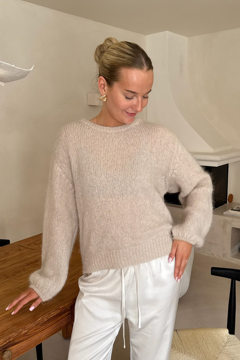 Ida Pullover Beige | Genser | Smuk - Dameklær på nett