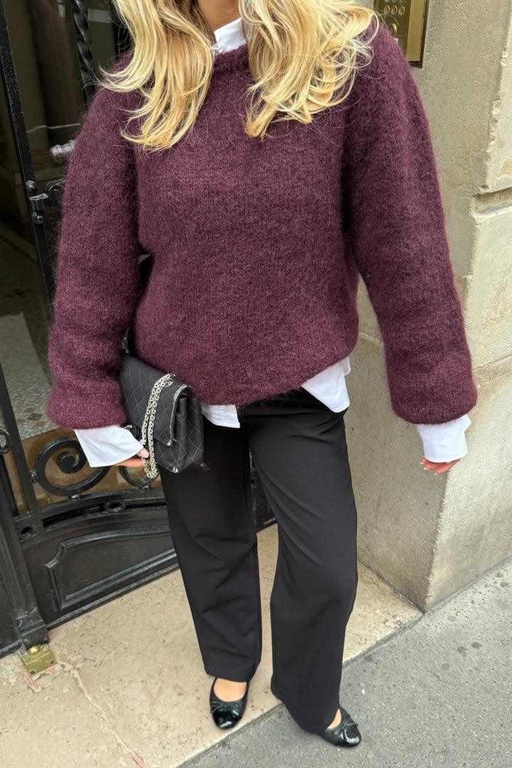 Ida Pullover Bordeaux | Genser | Smuk - Dameklær på nett