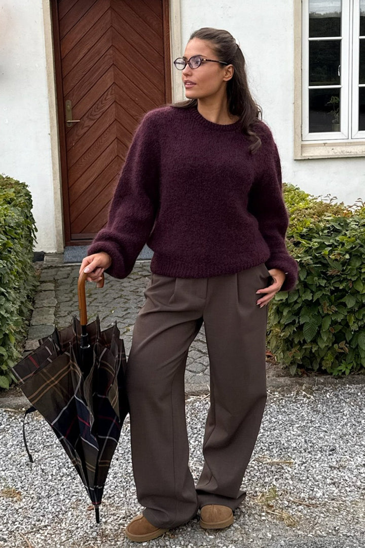 Ida Pullover Bordeaux | Genser | Smuk - Dameklær på nett